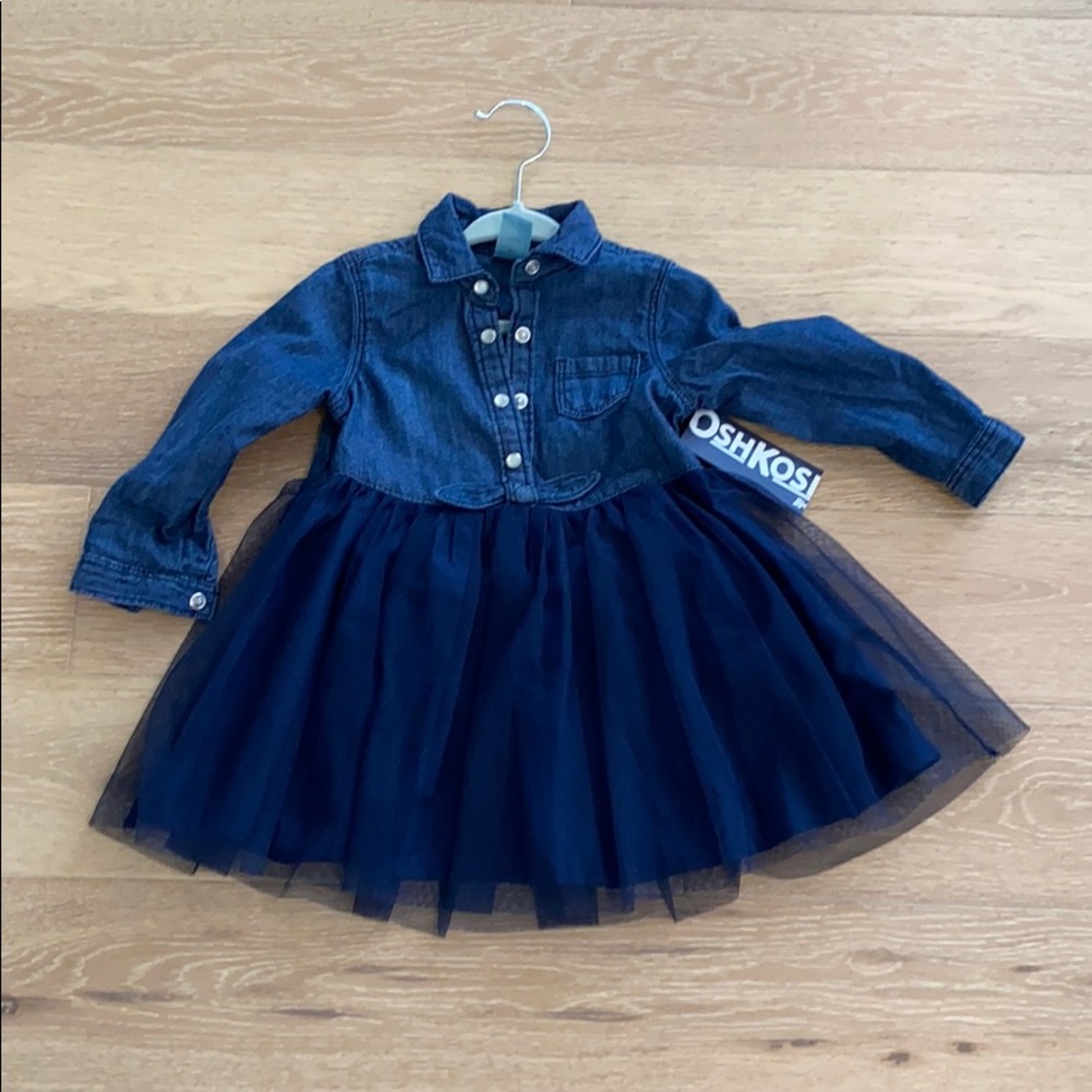Denim and tulle dress
